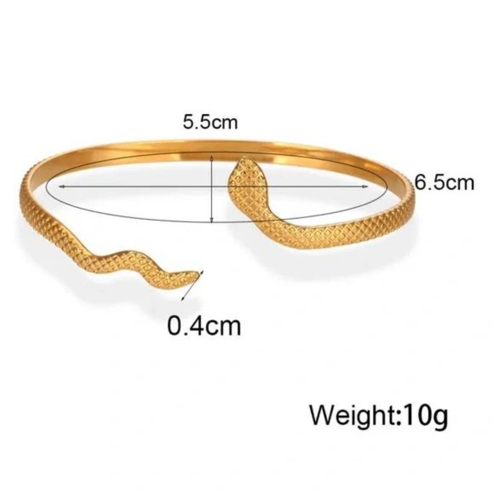 NEW ADJUSTABLE 18K GOLD BANGLE BRACELET - Picture 7 of 7